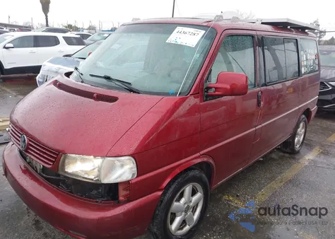 2001 Volkswagen Eurovan Gls z USA, uszkodzony, nr VIN WV2KB47041H153288